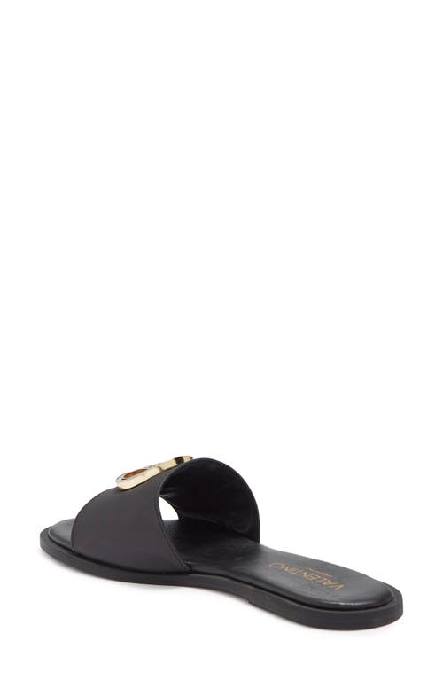 Shop Valentino By Mario Valentino Bugola Slide Sandal In Black/gold
