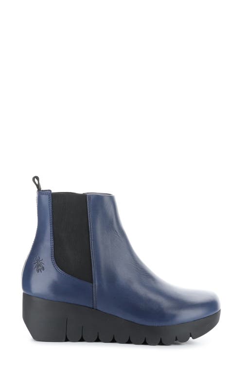 Shop Fly London Vaze Chelsea Boot In Navy Burn