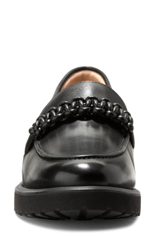 Shop Cole Haan Greta Lug Sole Loafer In Black Leather