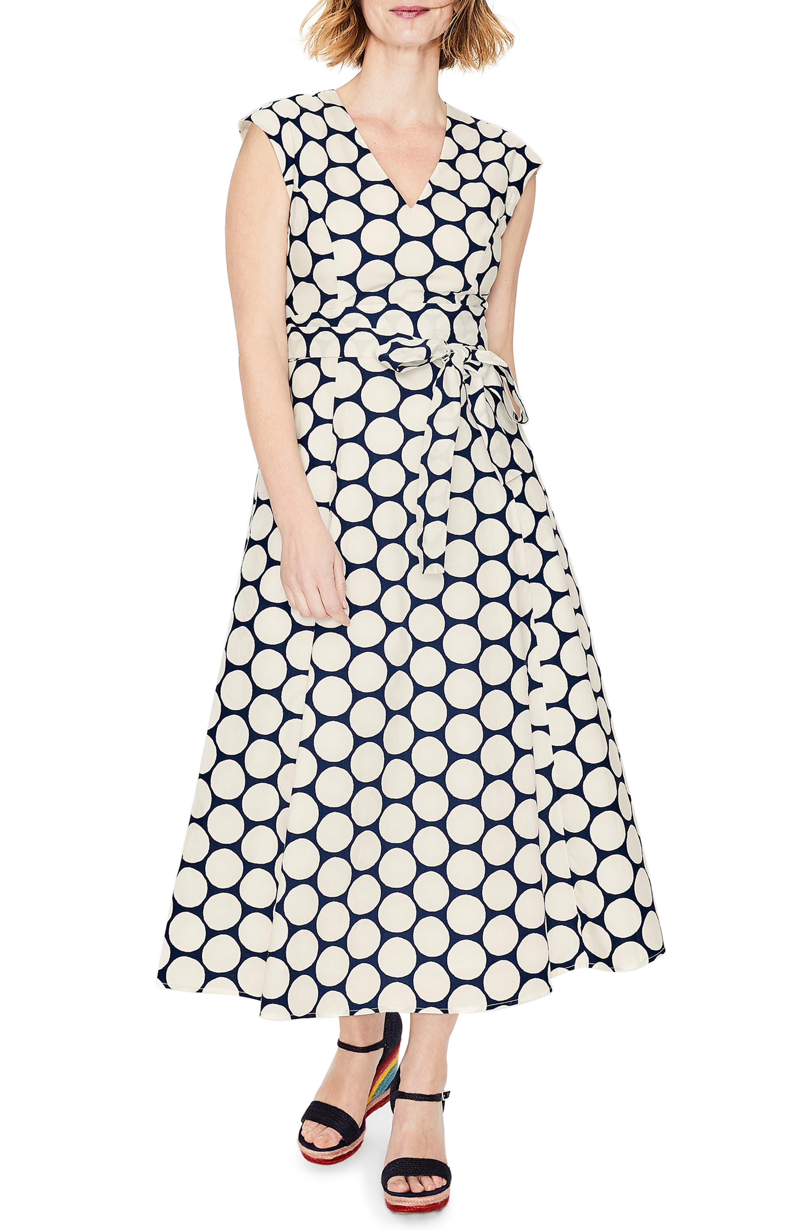 Petite Boden Tori Midi Dress, Blue