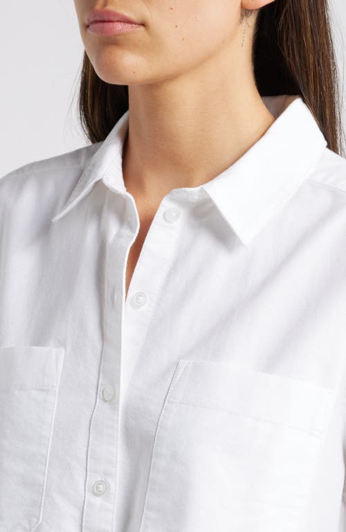 Shop Treasure & Bond Boxy Oxford Button-up Shirt In White