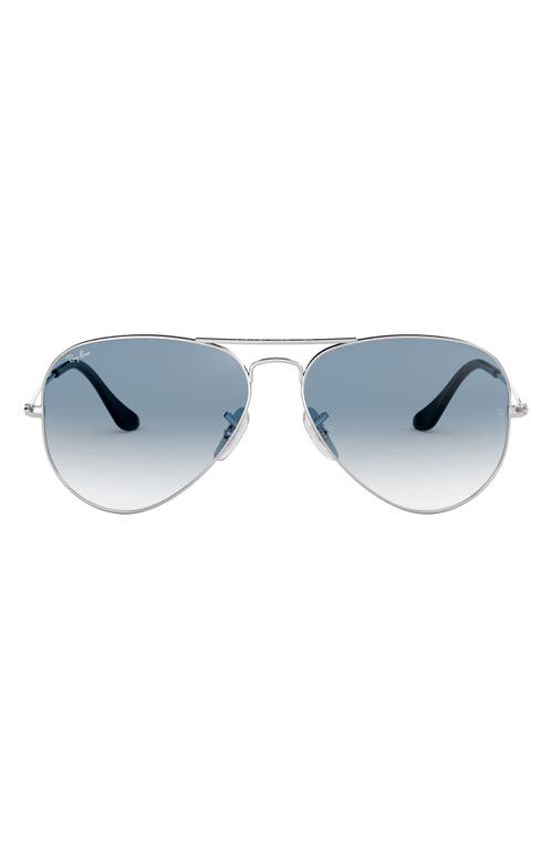 RAY BAN RAY-BAN 58MM GRADIENT AVIATOR SUNGLASSES 