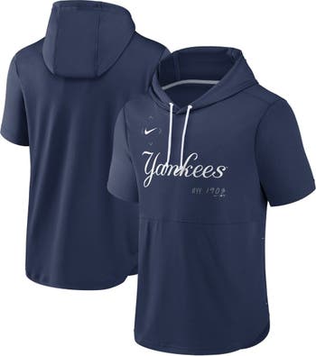 Nike Men's New York Yankees Navy Springer Short Sleeve Hoodie