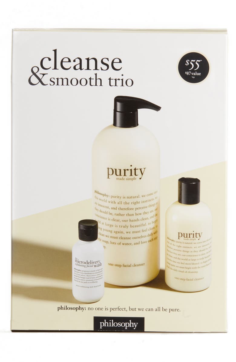 PHILOSOPHY purity made simple cleanse & smooth trio, Main, color, 000