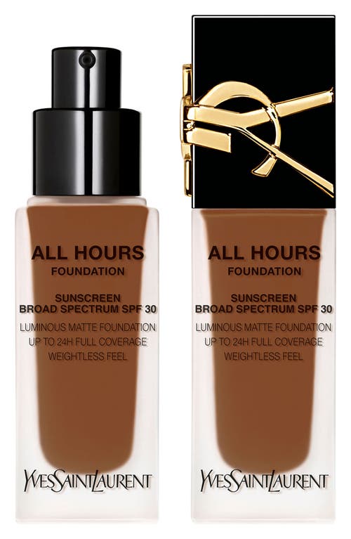 Yves Saint Laurent All Hours Luminous Matte Foundation 24H Wear SPF 30 with Hyaluronic Acid in Dn7 at Nordstrom