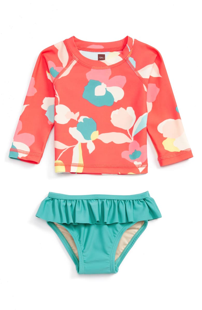 Tea Collection Passionfruit Two-Piece Rashguard Swimsuit (Baby Girls ...