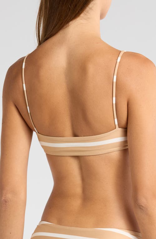 Shop Solid & Striped Daniela Bikini Top In Camel Stripe