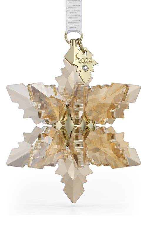 Swarovski 2024 Festive 3D Snowflake Crystal Ornament in Gold 