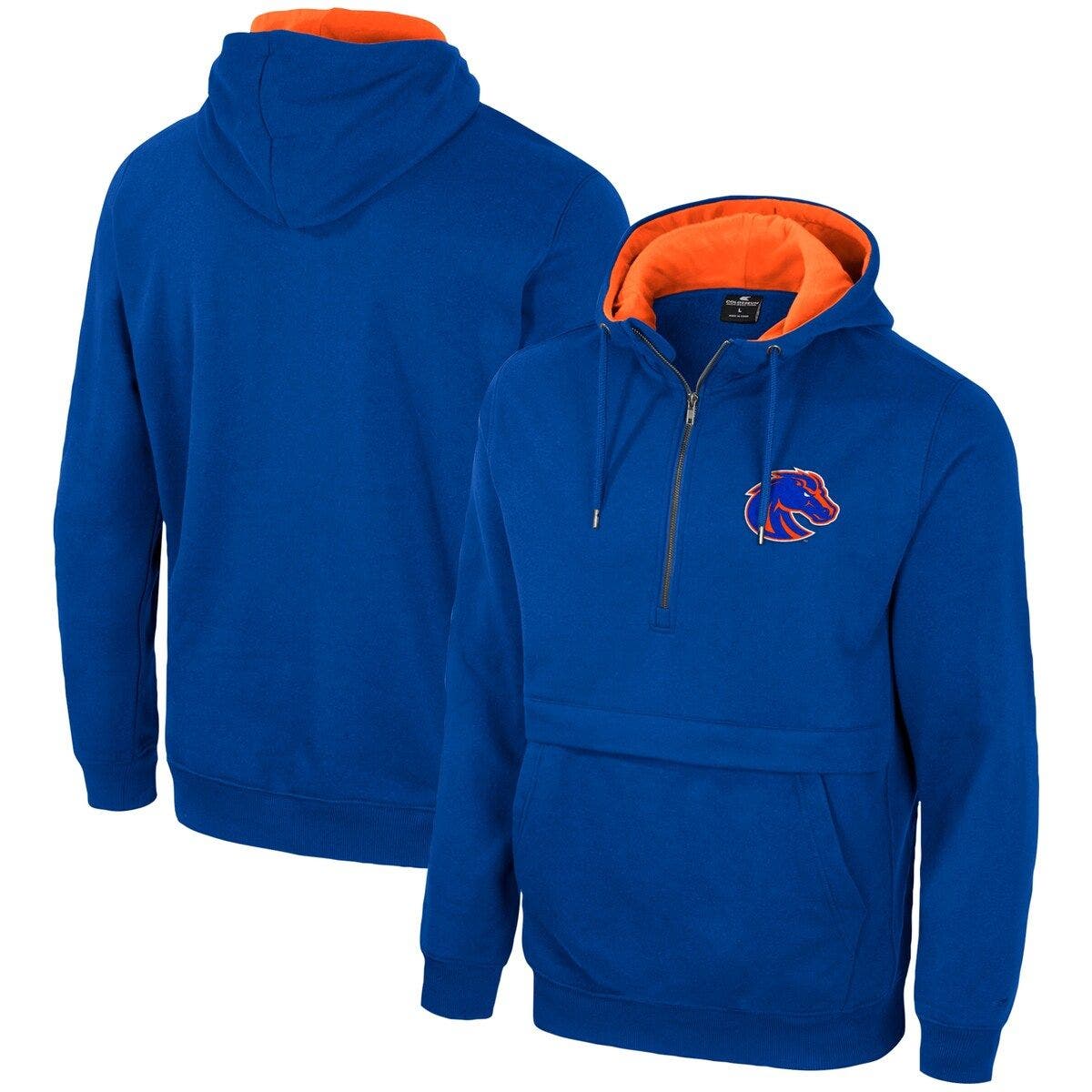 COLOSSEUM Men's Colosseum Royal Boise State Broncos Half-Zip Hoodie ...