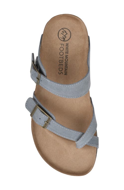 Shop White Mountain Footwear Gracie Double Buckle Sandal In Blue Raspberry/suede