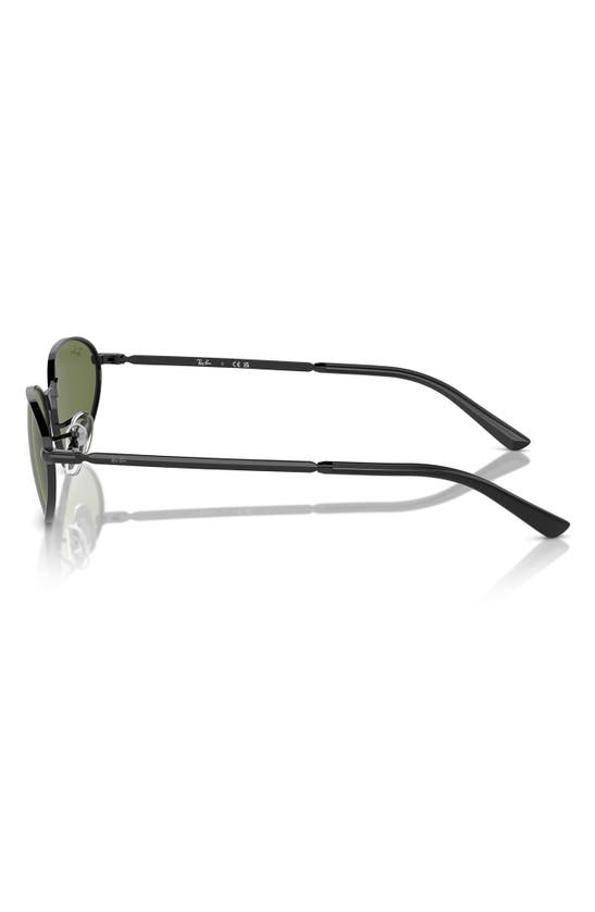 Ray Ban 59mm Irregular Oval Sunglasses In Black