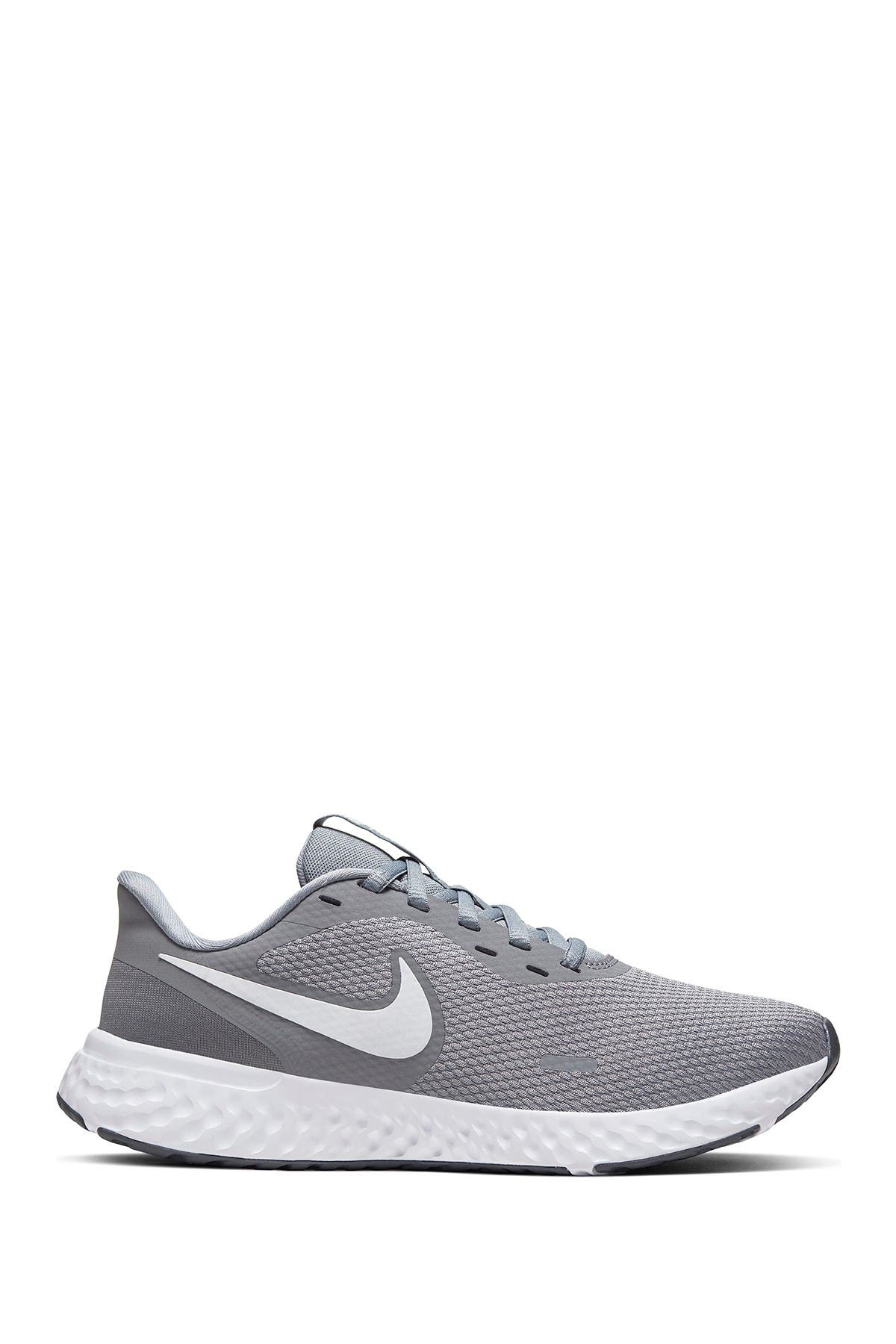 nike grey textile running shoes