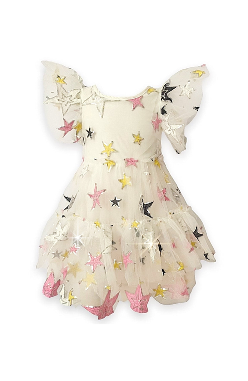 Lola + The Boys Babies'  Super Star Party Dress In White