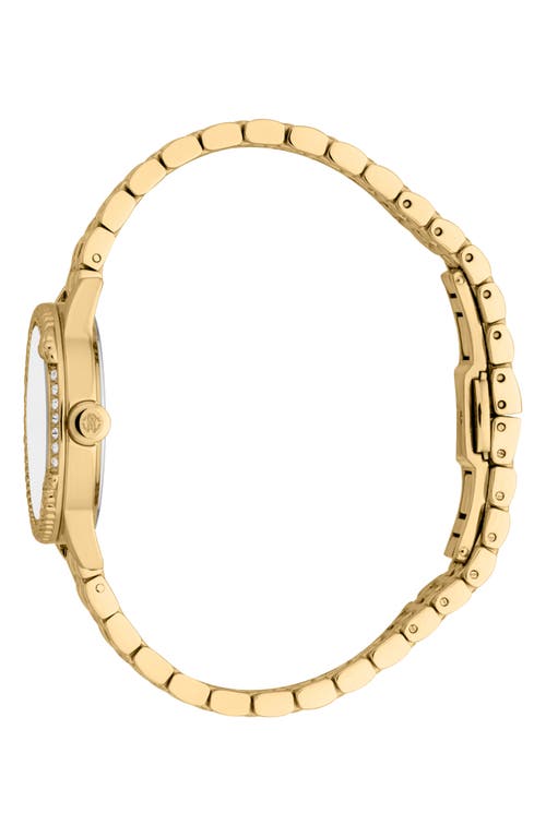 Roberto Cavalli Textured Crystal Bracelet Watch, 30mm In Gold