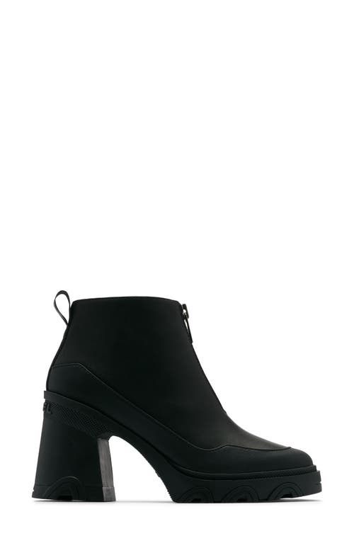 Sorel Brex™ Bold Waterproof Front Zip Bootie In Black/black