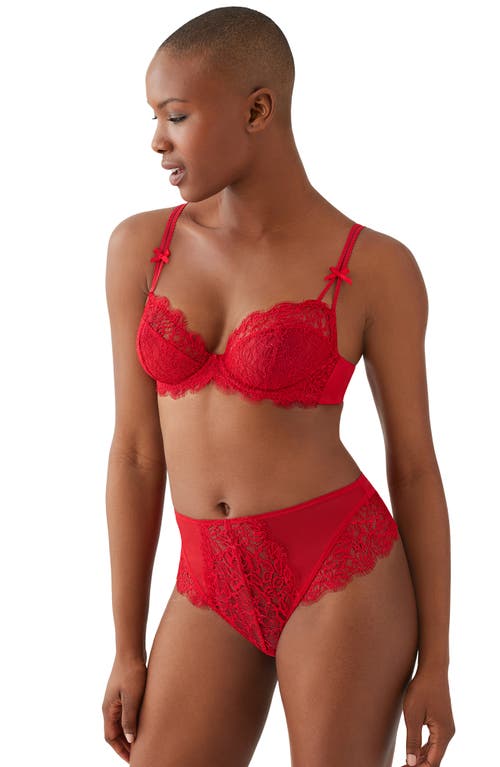 Shop B.tempt'd By Wacoal It's On Eyelash Lace Thong In Savvy Red