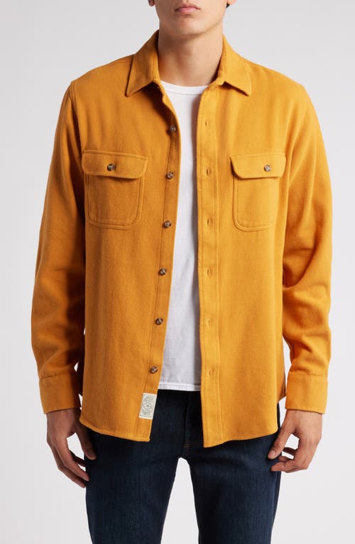 Schott NYC Flannel Work Shirt in Gold 