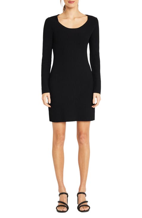 Rib Long Sleeve Body-Con Dress