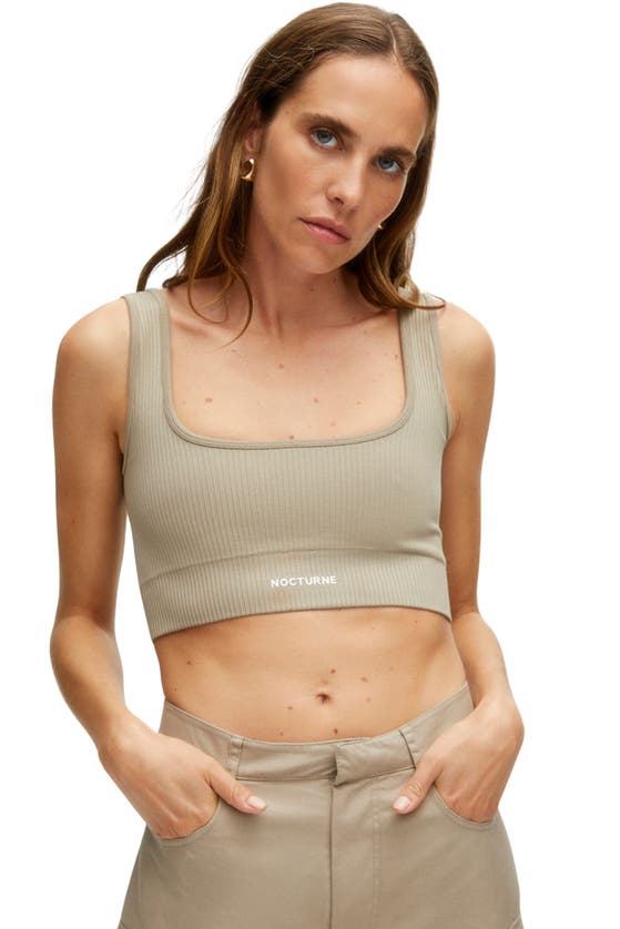 NOCTURNE NOCTURNE RIBBED CROP TOP 