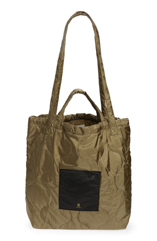R13 Oversize Quilted Tote in Olive