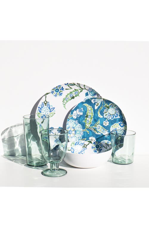 Shop Tarhong Hana Ikat Set Of Six Melamine Salad Pates In Blue