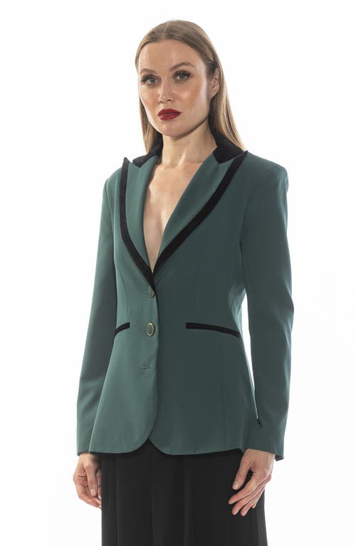 Alexia Admor Reiss Peak Lapel Blazer In Teal