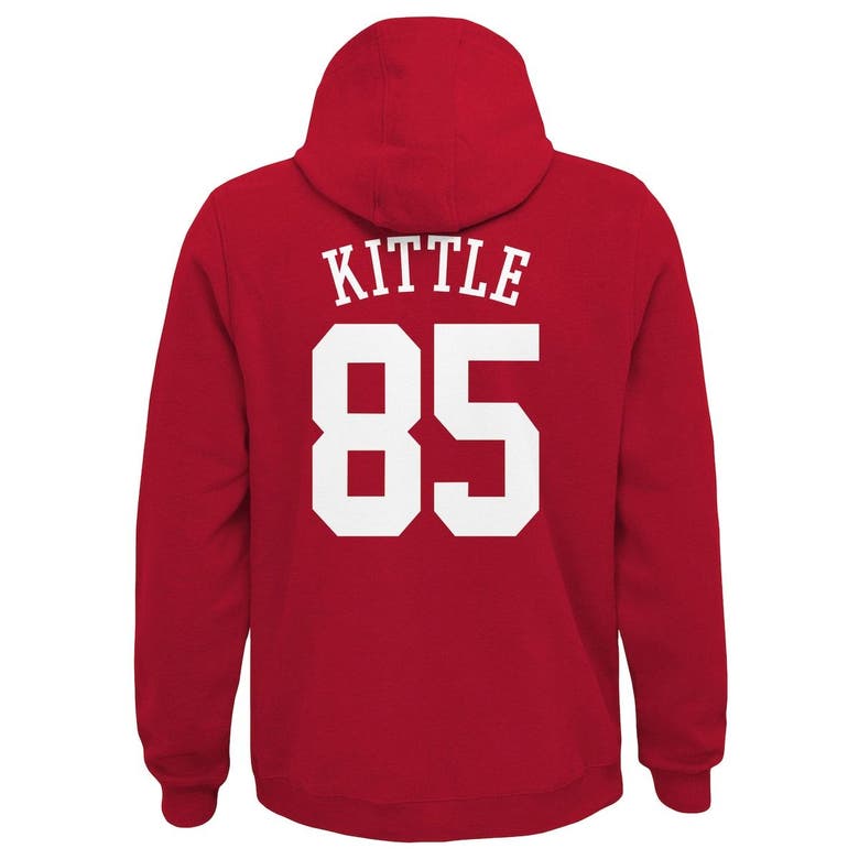OUTERSTUFF OUTERSTUFF YOUTH GEORGE KITTLE SCARLET SAN FRANCISCO 49ERS MAINLINER PLAYER NAME & NUMBER PULLOVER H