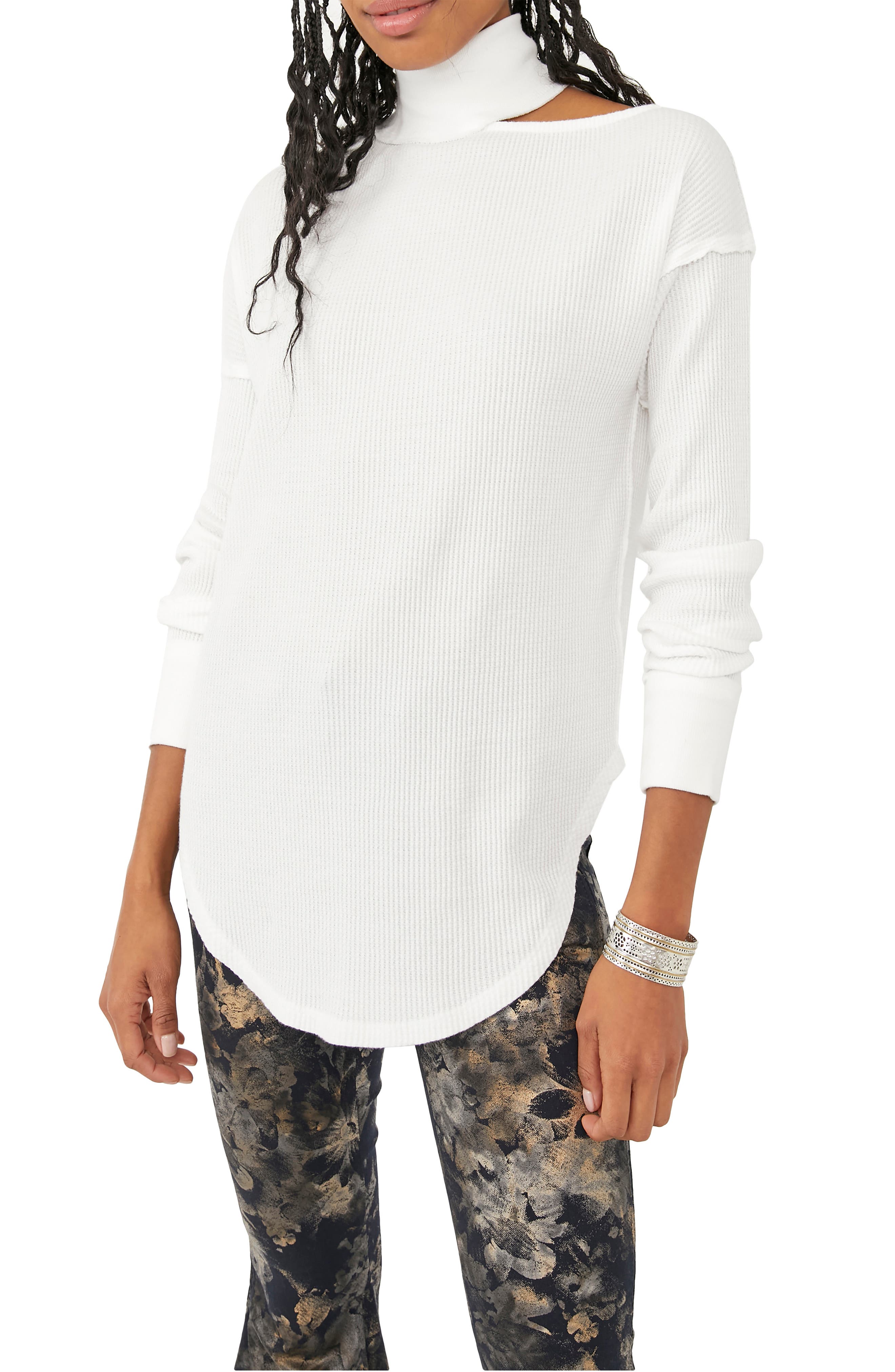 white thermal turtleneck