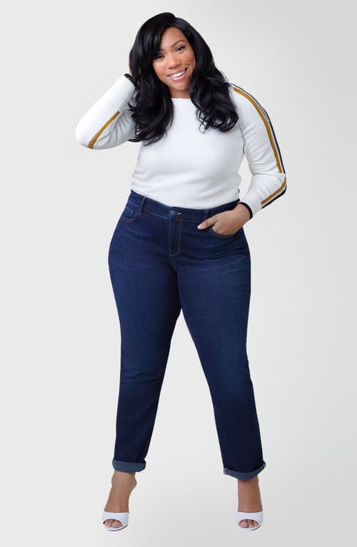 Slink Jeans High Waist Straight Leg Boyfriend Jeans In Summer