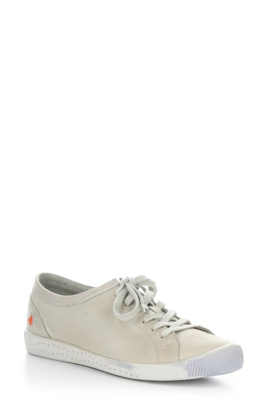 Softinos By Fly London Isla Sneaker In 604 Light Grey Washed Leather
