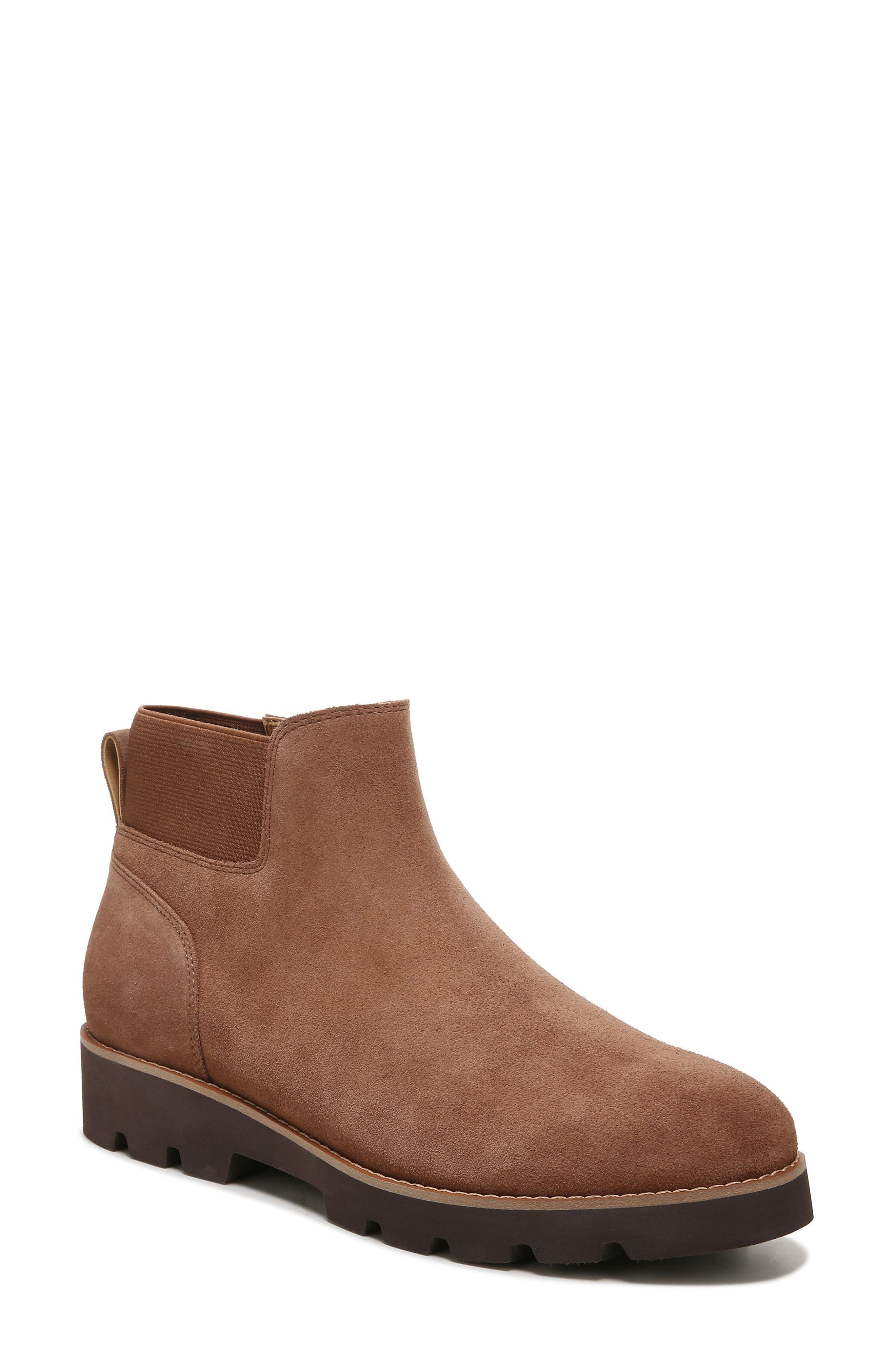 womens chelsea boots brown suede