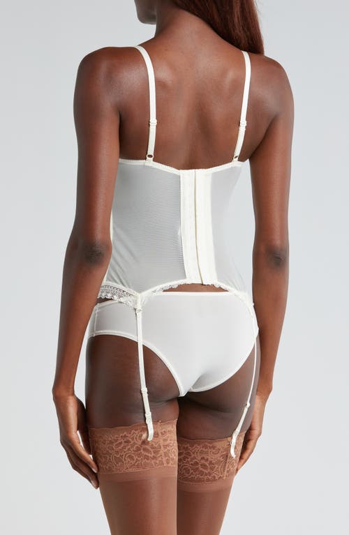 Shop Etam Panama Underwire Basque In Ecru