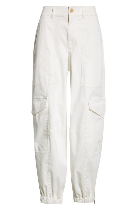 Shop Atm Anthony Thomas Melillo Stretch Cotton Twill Cargo Joggers In Chalk