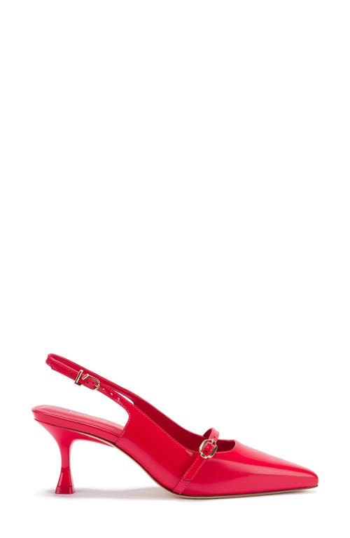 Shop Larroude Larroudé Ines Slingback Pump In Scarlet