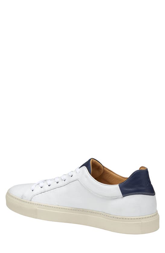 Shop Johnston & Murphy Collection Jared Lace-to-toe Sneaker In White Italian Calfskin