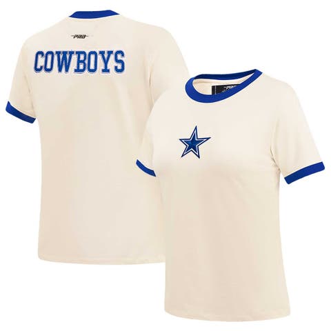 Women's Pro Standard Cream Dallas Cowboys Retro Classic Ringer T-Shirt