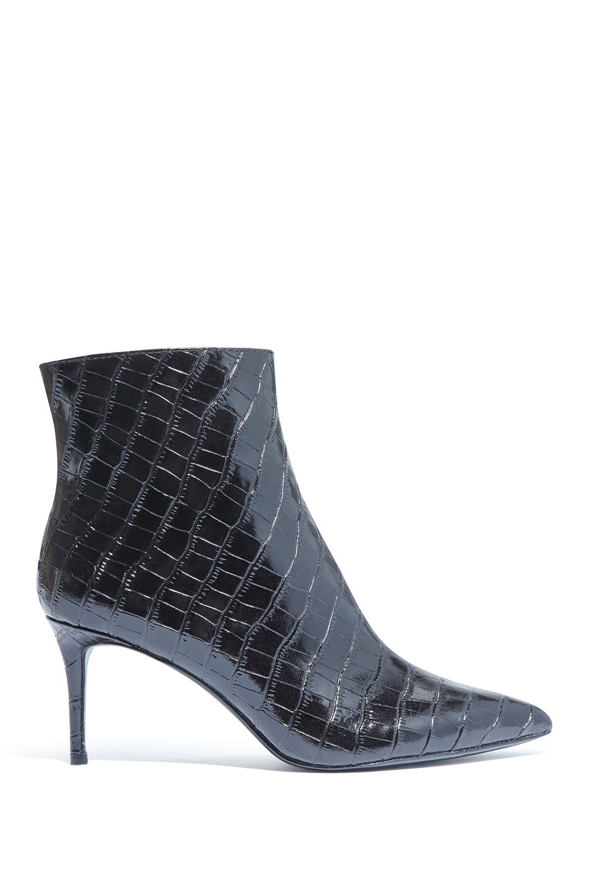 ALICE AND OLIVIA FREMA CROC EMBOSSED LEATHER ANKLE BOOT,192772083159