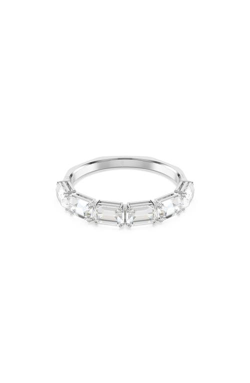 Shop Swarovski Millenia Octagon Crystal Bangle Bracelet In White/silver