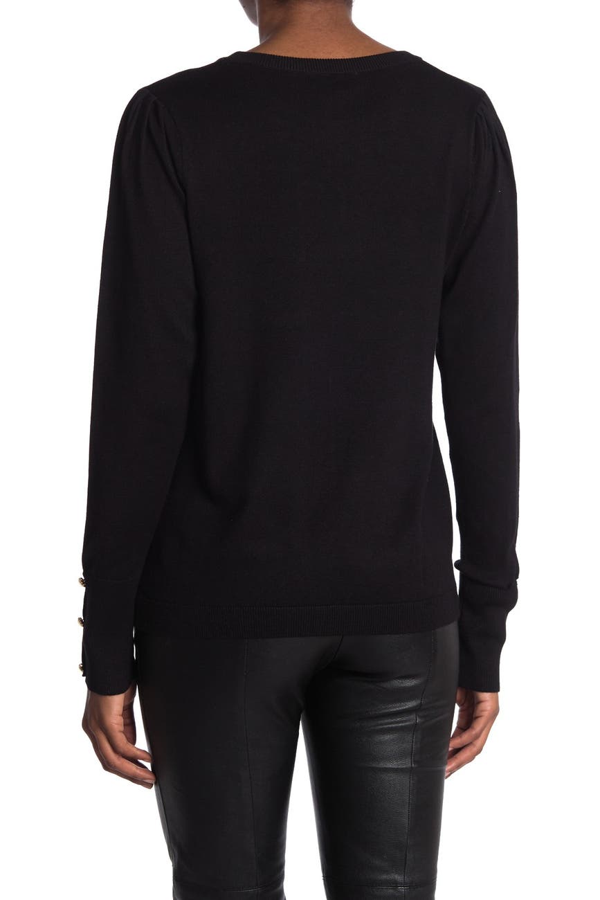 Adrianna Papell | Pleated Puff Sleeve Sweater | Nordstrom Rack