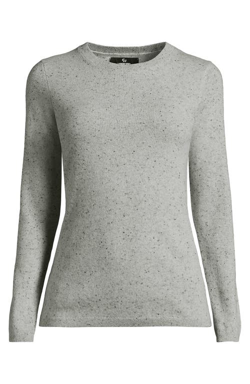 Lands' End Cashmere Sweater In Gray/black Donegal