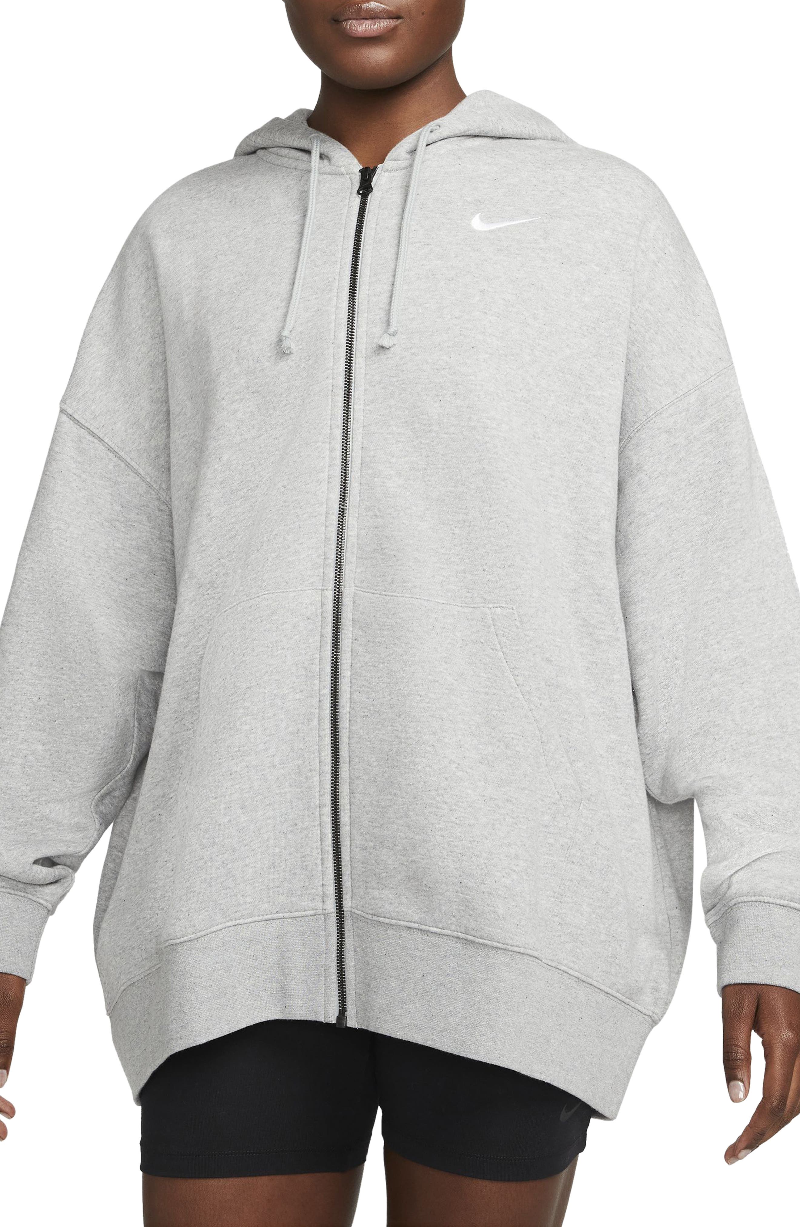 nike oversized zip up hoodie