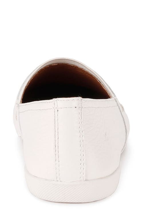 Frye Melanie Leather Slip-on Sneakers In White - Lyra