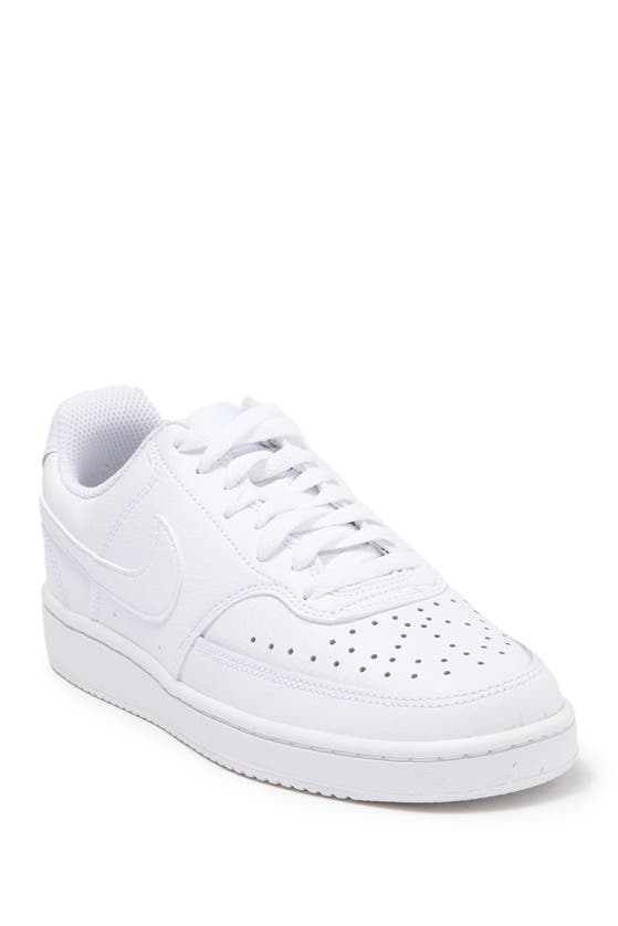 Nike Court Vision Low Sneaker In White/ White/ White