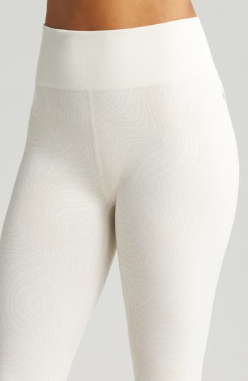 Zella Seamless Jacquard Base Layer leggings in White