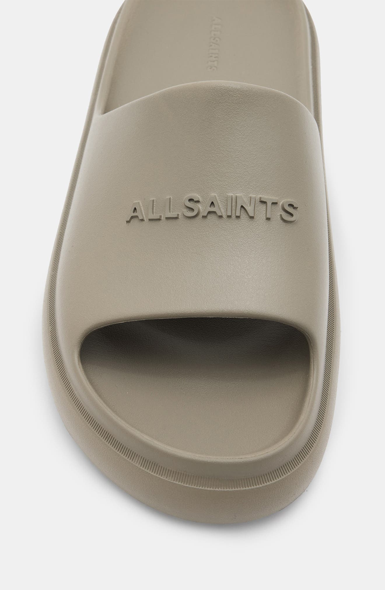 AllSaints Dune Slide Sandal in Grey | Smart Closet