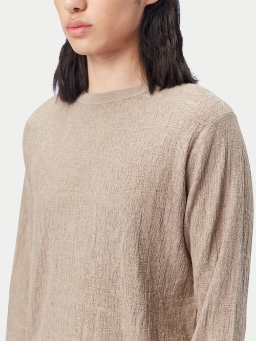Gobi Mongolian Cashmere Lightweight Silk Cashmere Textured Sweater In Nomad