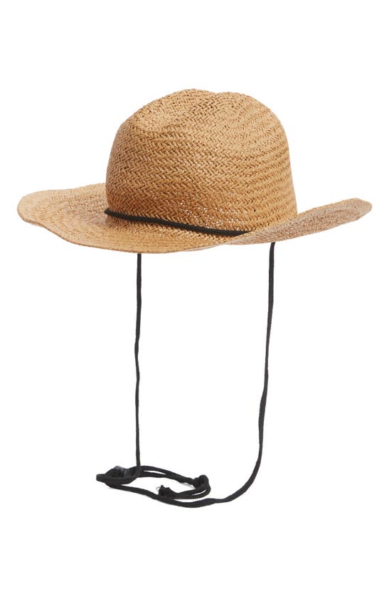 Shop Melrose And Market Straw Cowboy Hat In Dark Natural Combo