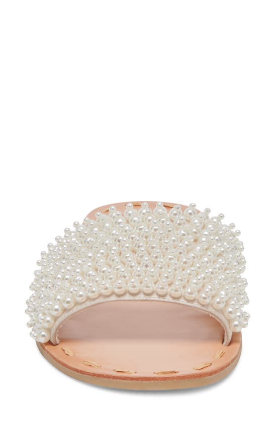 Shop Dolce Vita Dalon Imitation Pearl Slide Sandal In Vanilla Pearls