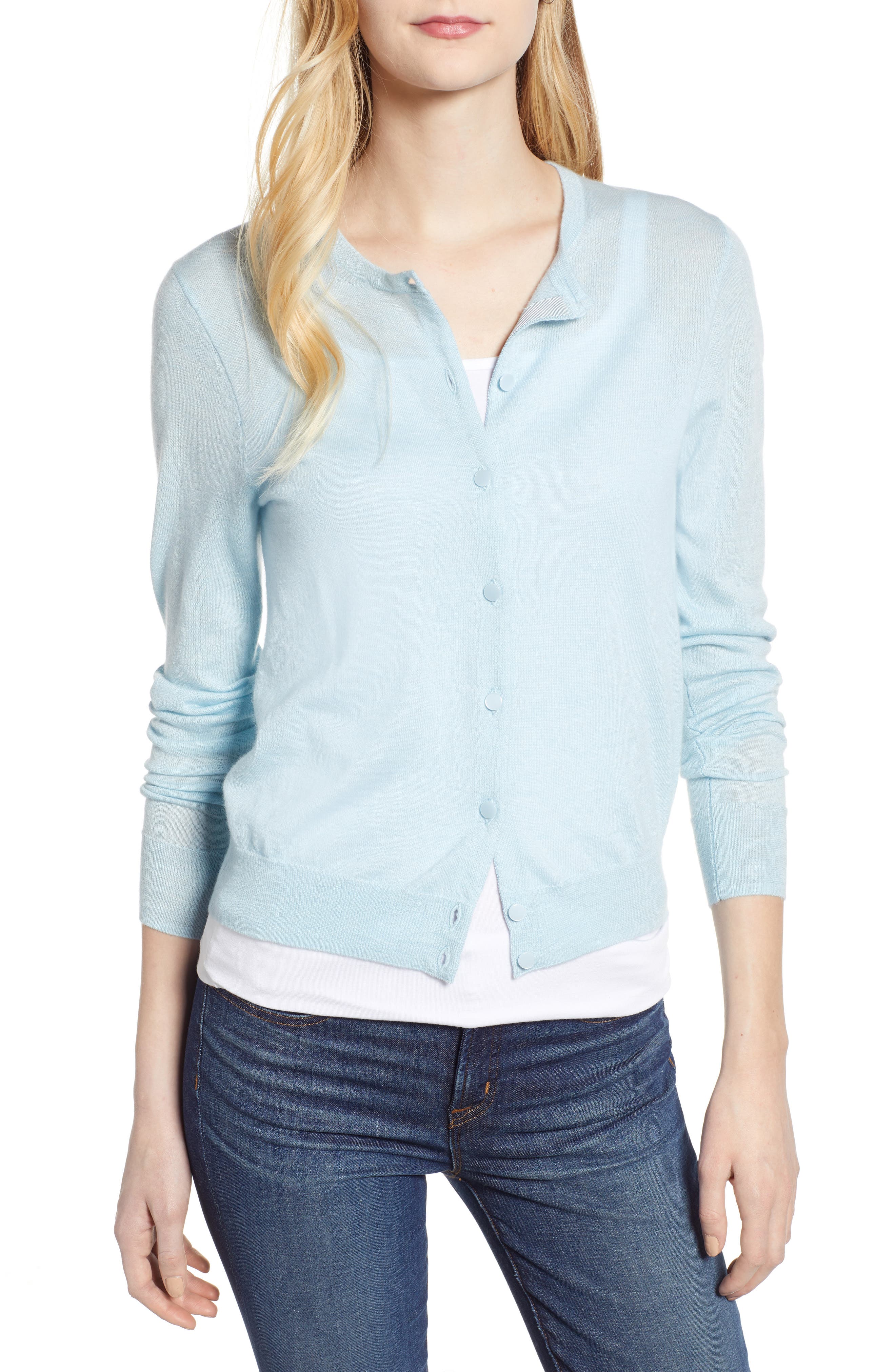 j crew featherweight cashmere cardigan