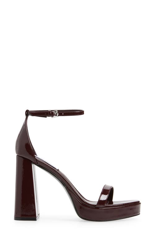 Steve Madden Veronika Platform Sandal In Wine Patent